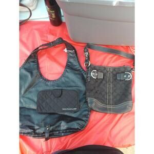 Lot Of Three Black Purses/bags tote, small purse + makeup bag